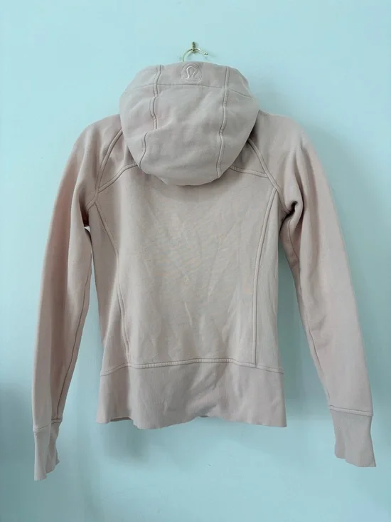 Lululemon Scuba Hoodie Light Cotton Fleece Feather Pink Sz 6 EUC - Picture 6 of 7